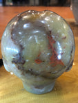 Multi-Coloured Agate Alien with Bloodstone (Heliotrope) Eyes [1k936]