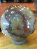 Multi-Coloured Agate Alien with Bloodstone (Heliotrope) Eyes [1k936]