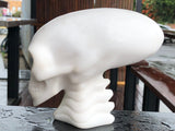 White Jade (Nephrite) Mayan Alien with Pyramid Base [1k1012]