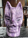 Lepidolite Masquerade Mask Skull [1k1015]