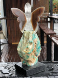 Walmere Quartz Fairy on Dyed Agate and Quartz Stool [1K256]