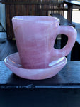 Rose Quartz Cup and Saucer Set [1k1051]