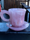 Rose Quartz Cup and Saucer Set [1k1052]
