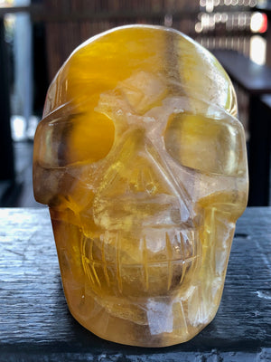 Yellow Fluorite Skull [1k1081]