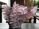 Purple Fluorite Wolf Head [1k504]