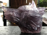 Purple Fluorite Wolf Head [1k1086]