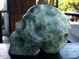 Prehnite and Epidote Skull [1k1099]