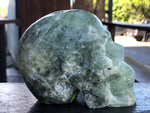 Prehnite and Epidote Skull [1k1099]