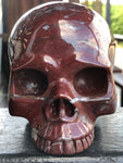 Brecciated Red Jasper Jawless Skull [1k1112]