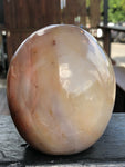 Orange Red and Yellow Brown Agate Skull [1K1182]