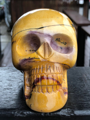 Mookaite Hand-Carved Skull [1k1201]