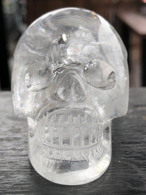 Himalayan Clear Quartz Hand-Carved Skull [1k1219}