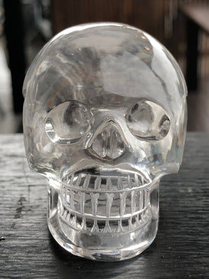 Himalayan Clear Quartz Hand-Carved Skull [1k1220]