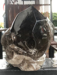 Smoky Quartz Double Skull Sculpture [1k1245]