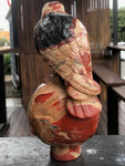 South African Red Jasper Alien and Raven Sculpture [1k1295]