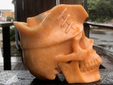 Orange Aventurine Pirate Skull [1k1421]