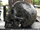 Brown Snowflake Obsidian Skull [1k1522]