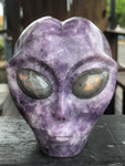 Lepidolite Alien with Labradorite Eyes [1k1444]