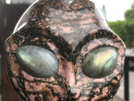 Rhodonite Alien with Labradorite Eyes [1k1439]