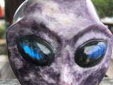 Lepidolite Alien with Labradorite Eyes [1k1468]