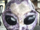 Lepidolite Alien with Purple Goldstone eyes [1k1467]